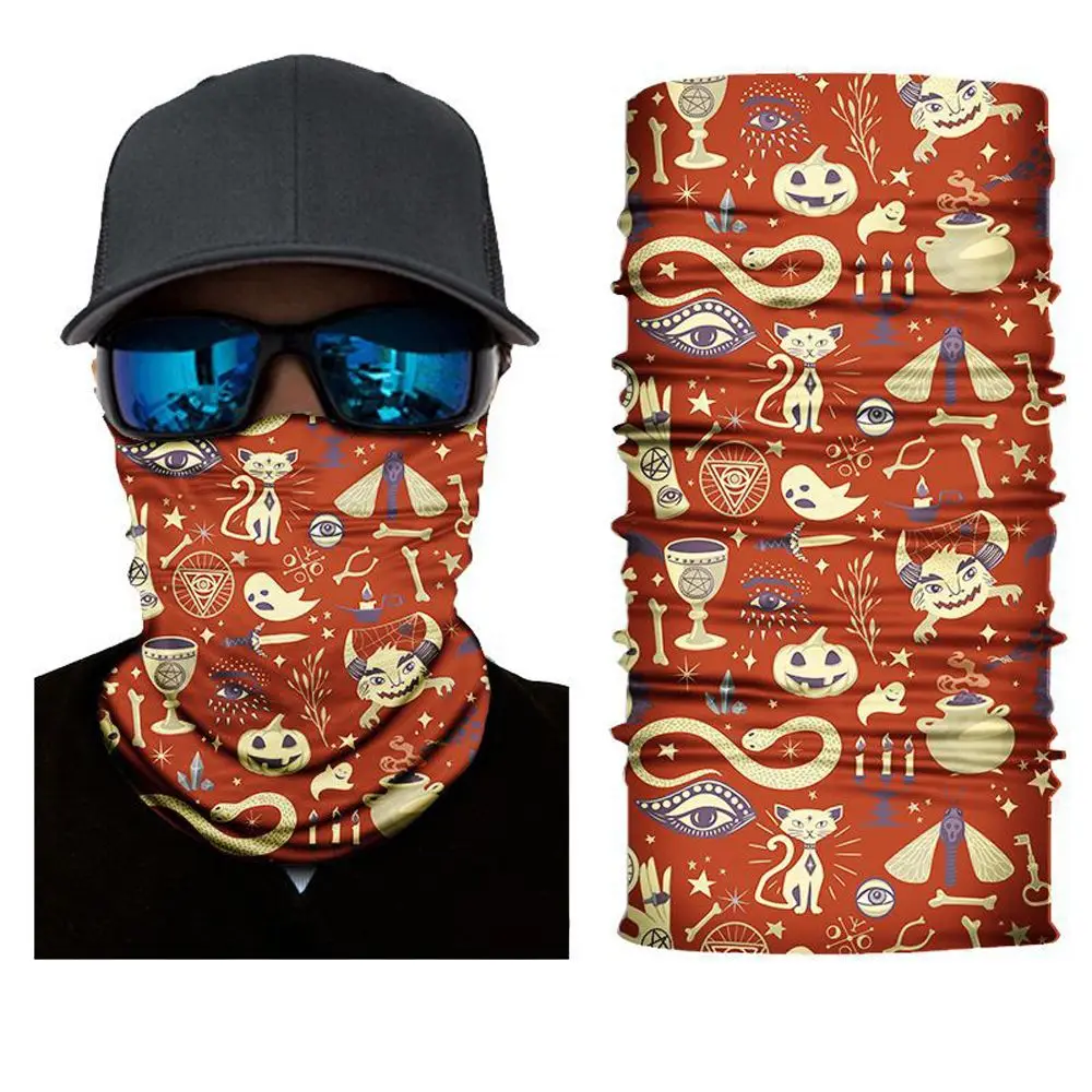 Men Balaclava Mask Cover Face Shield Fishing Tube Headband Mask Bandana Head Scarf Seamless Bandana Cycling Face Mask