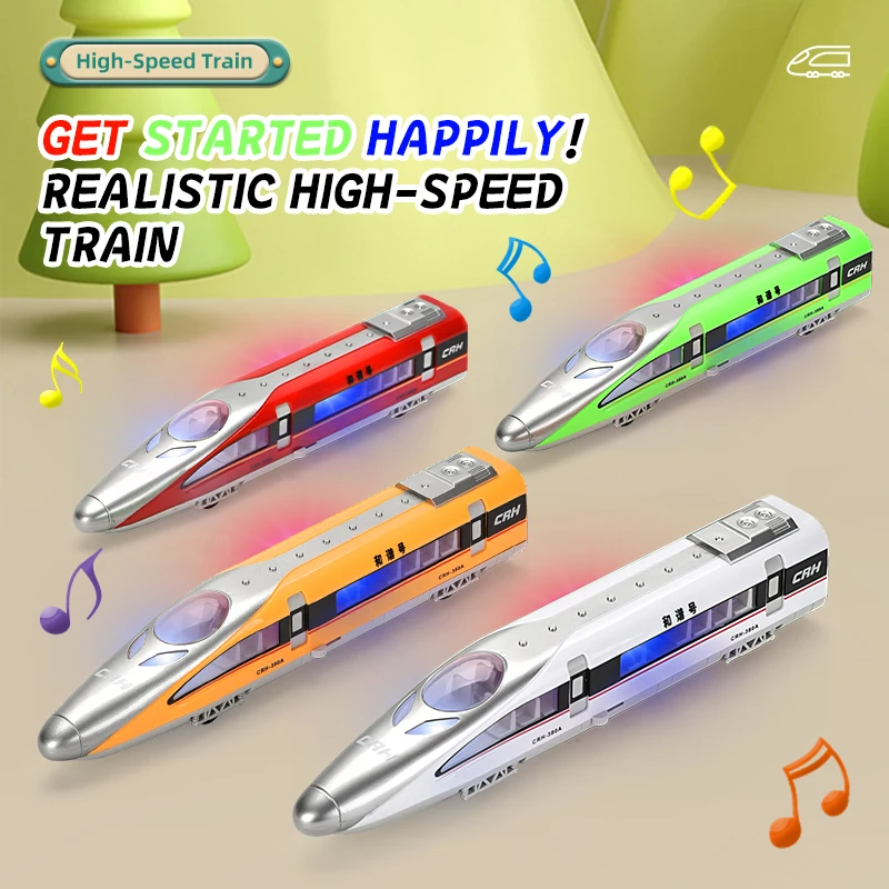 Harmony & Revival High-Speed Train Model - Openable Doors, Sound and Light Effects, Driven Engine for Kids Aged 6+, Educationa