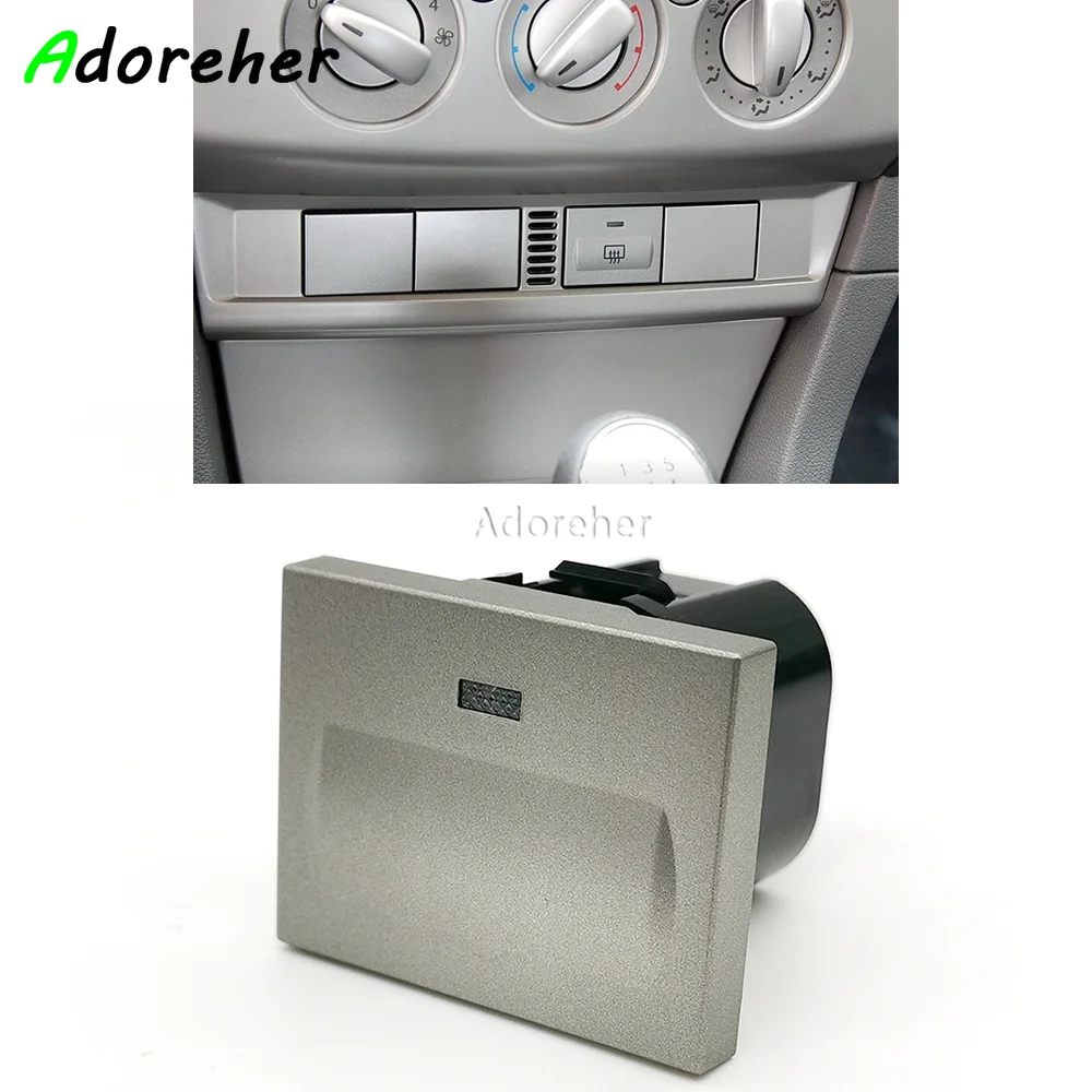 Silver Car LED DRL Light Packing Radar Sensor Power On Off Camera Mirror Switch Button for Ford Focus 2 MK2 2009 2010 2011
