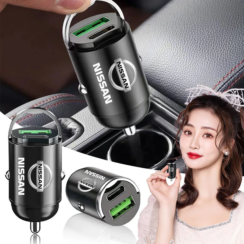 

Micro Car Quick Charger Vehicle Cigarette Lighter Convert Plug Car Accessories For Nissan Nismo GTR Tiida Wheel Center Caps