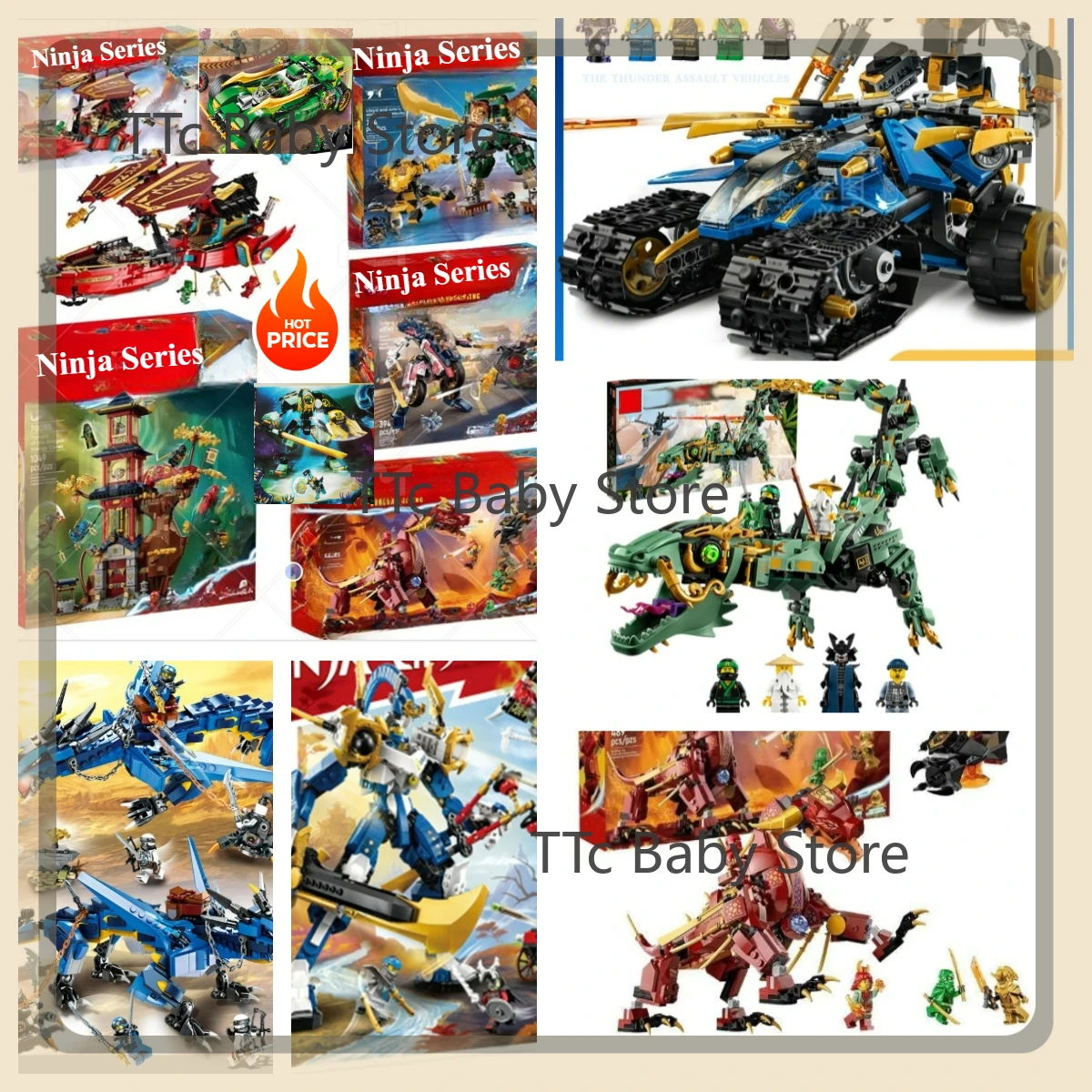 

23 style NINJA series,Compatible with a variety of building blocks,Children's building blocks, educational toys,Birthday Gifts