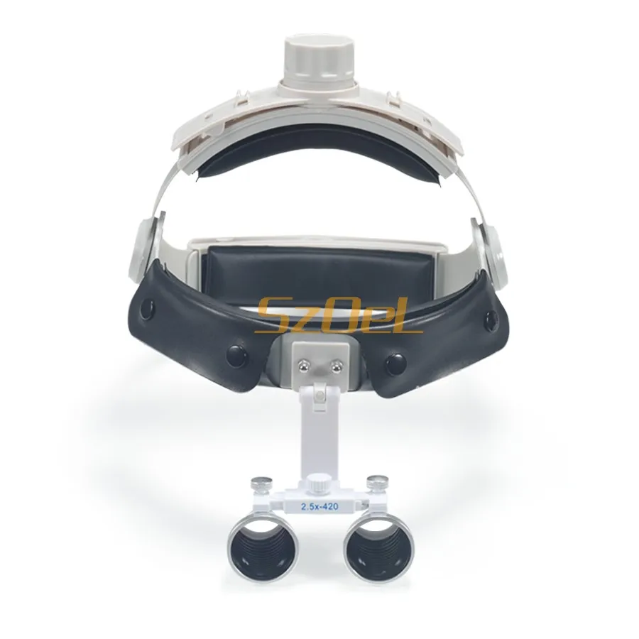 Head Mounted Binocular Loupe With Comfortable Leather Lining Suitable For Oral Otolaryngological And Other Surgeries