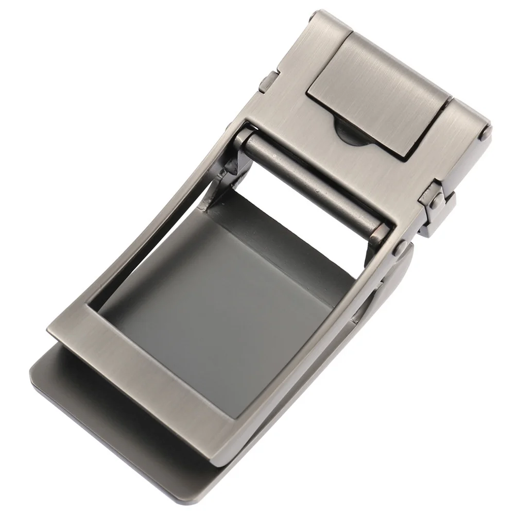 2 قطعة سبيكة للرجال اسئلة إغلاق حزام مشبك سهل ضبط صالح أحزمة حزام مشبك الفضة رجالي أبازيم #2