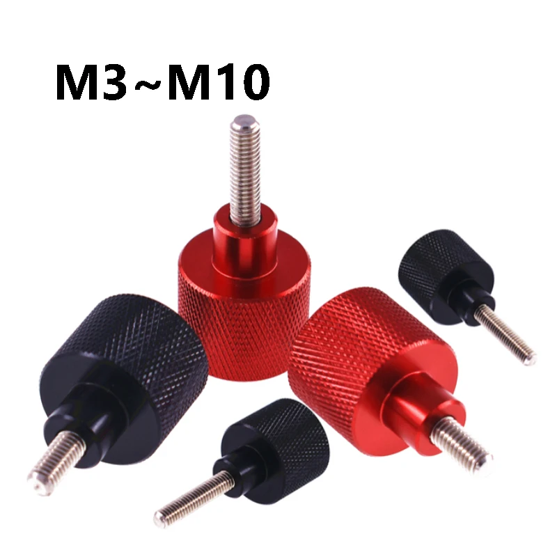 Anodized Aluminum Knurled Thumb Screws M3 M4 M5 M6 M8 M10 High Head Hand Tighten Bolts for 3D Printer RC Drone Computer DIY
