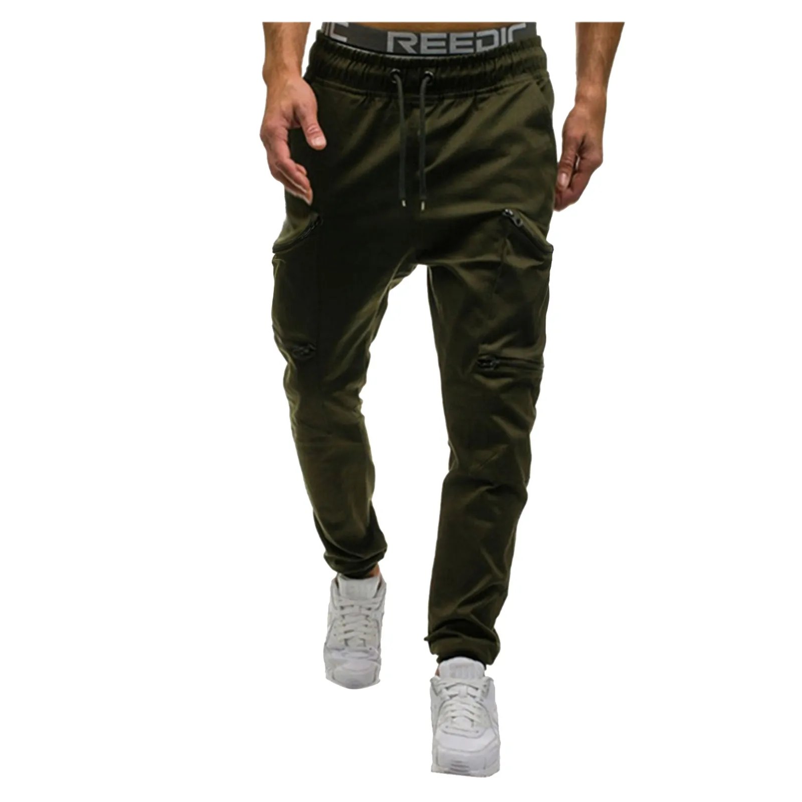 

Men Casual Pants Stitching Sweatpants Pocket Solid Spring Autumn Skinny Slim-Fit Man Y2k Clothing Gym Work Trousers Pantalones