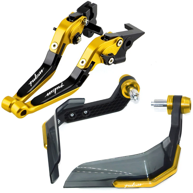 Motorcycle Folding CNC Moto Adjustable Clutch Brake Levers Handbar Windshield Guard Protector fit For Bajaj Pulsar 200 NS/200 RS