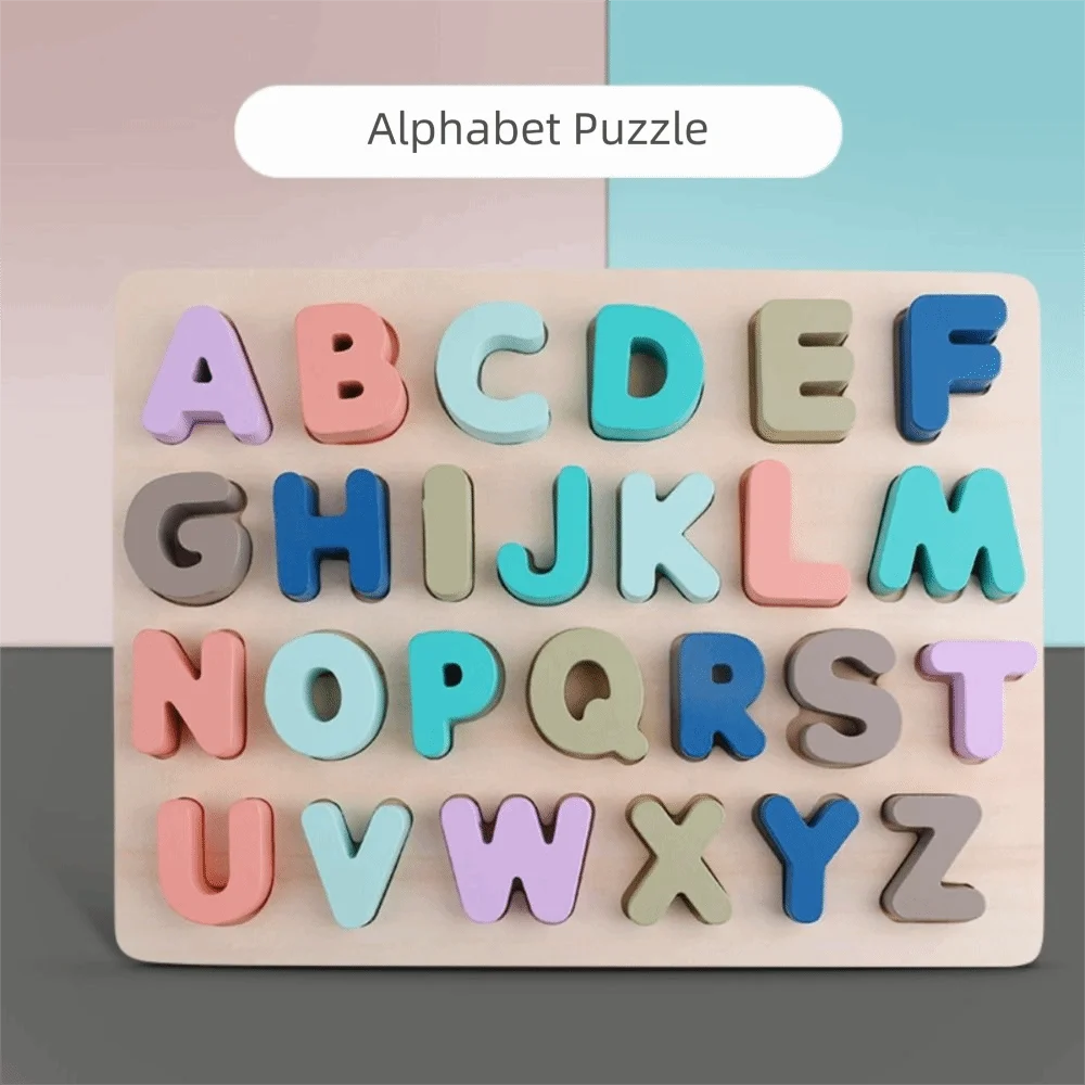 Matching Games 3D Houten Bord Vroeg Onderwijs Wiskunde Alfabet Nummer Puzzel Leren Speelgoed Vorm Cognitie Kinderpuzzel Speelgoed