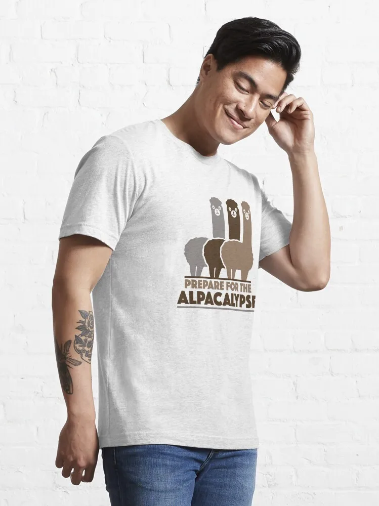 Prepare For The Alpacalypse Essential T-Shirt 100% Cotton Streetwear High Quality New Fashion Top Tees