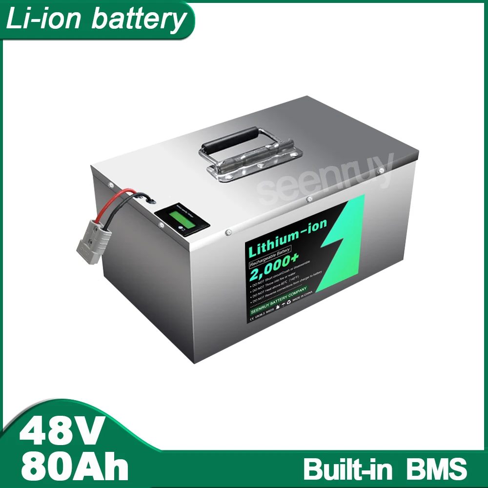 48V 80AH  Li ion Lithium Polymer Battery Perfect For 4000W 5000W 6500W Electric Scooter Quadricycle 4 Wheels Ebike