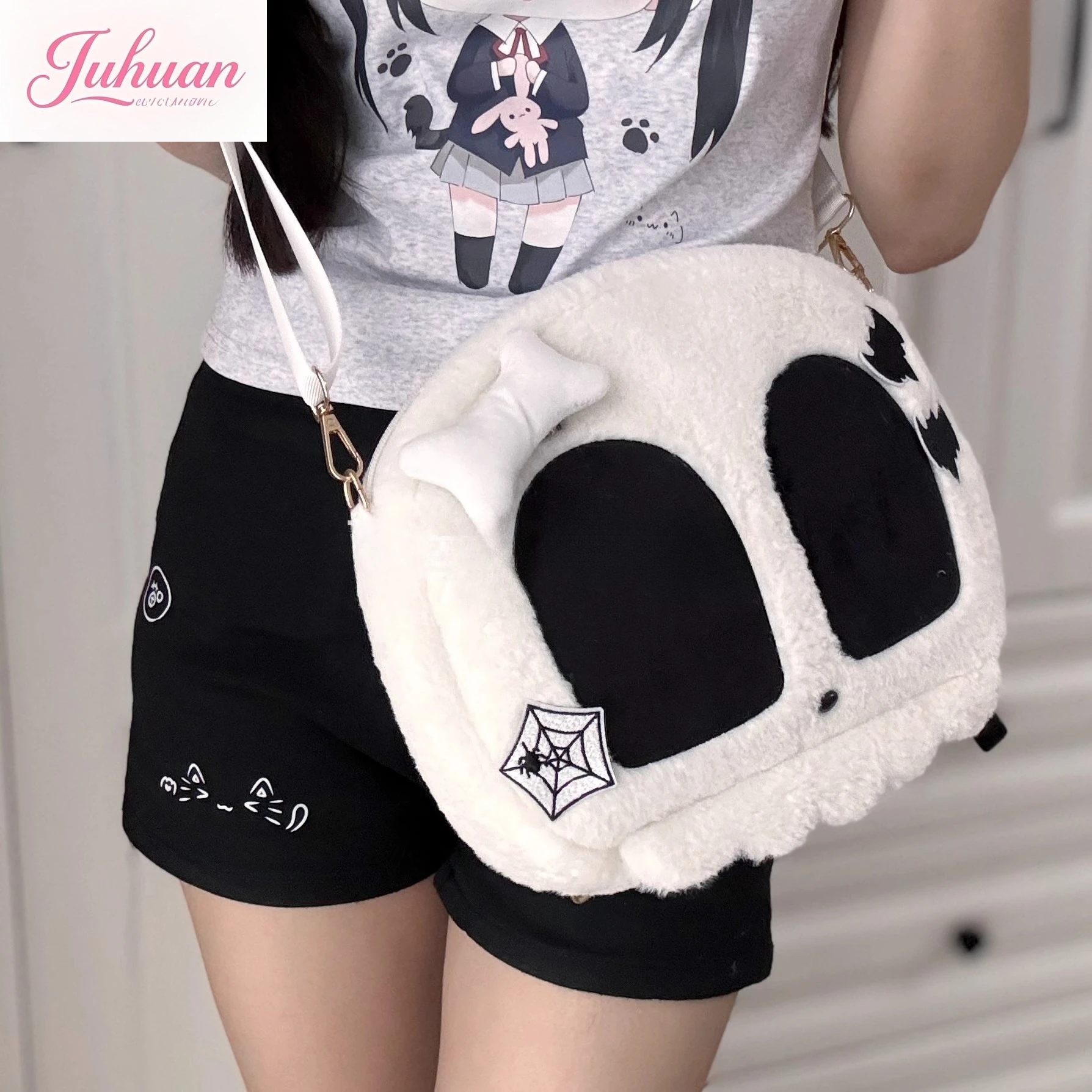 

Japanese Original Ugly Cute Funny Plush Daily Out Y2k Subculture Girl Soft Girl Sweet Cute Backpack Messenger Bag Dual-purpose