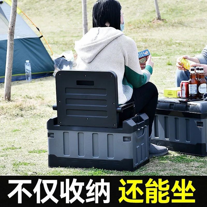 Multi-Functional Outdoor Fishing Box - Foldable Portable Seat Storage Case for Lure Fishing Tackle