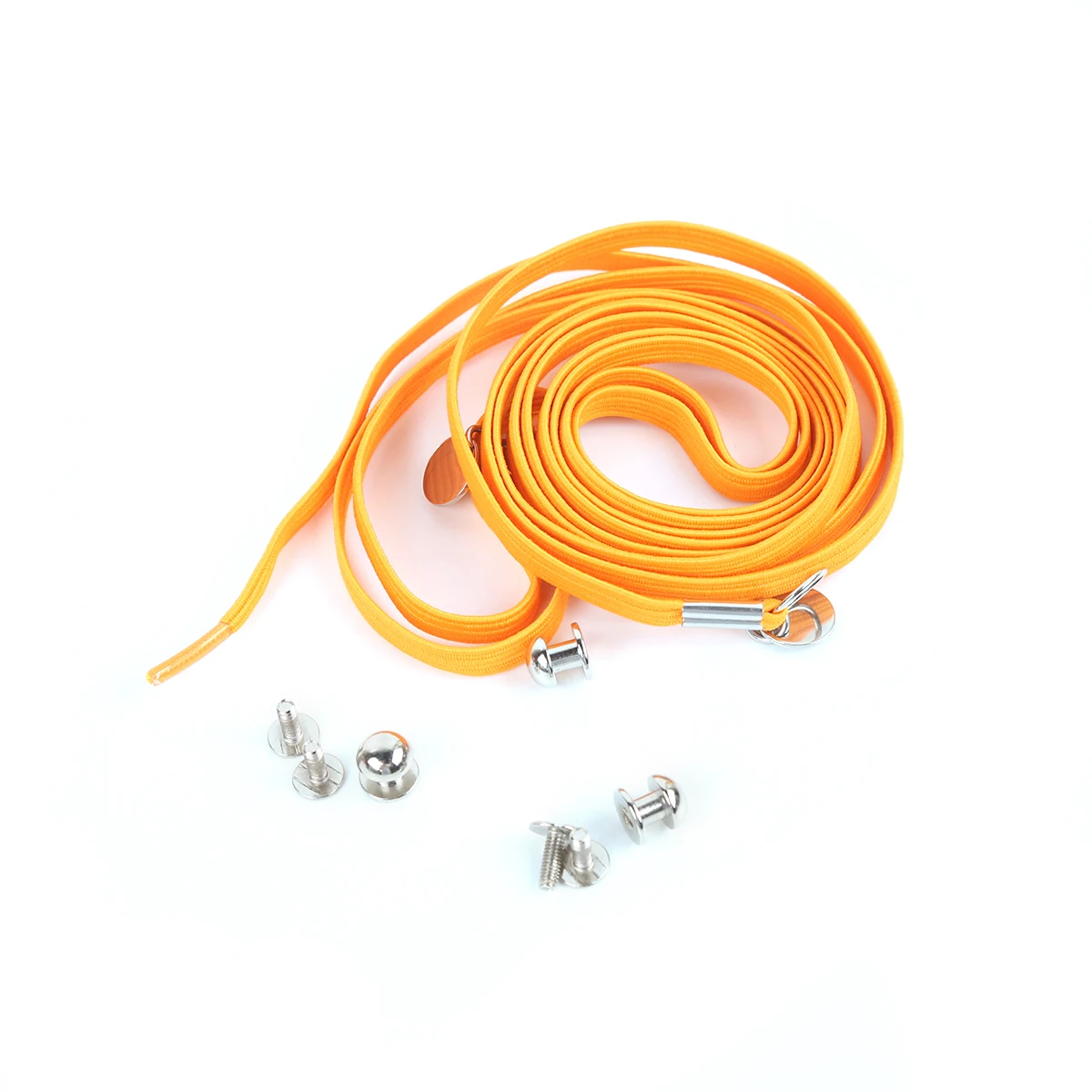 

Elastic Shoelaces Orange Metal Circle Decoration Creative Sports Trend Casual Sneakers Lace Elastic Shoelace for Athletes Moms