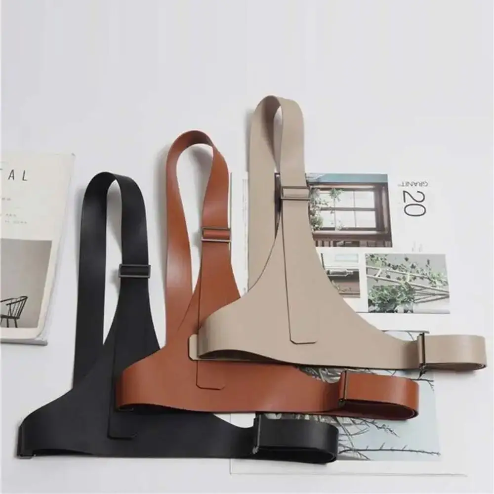 

PU Leather One-shoulder Strap Belt Punk Irregular Design Dress Cummerbunds Soft Comfortable To Wear Women Waist Harness Autumn