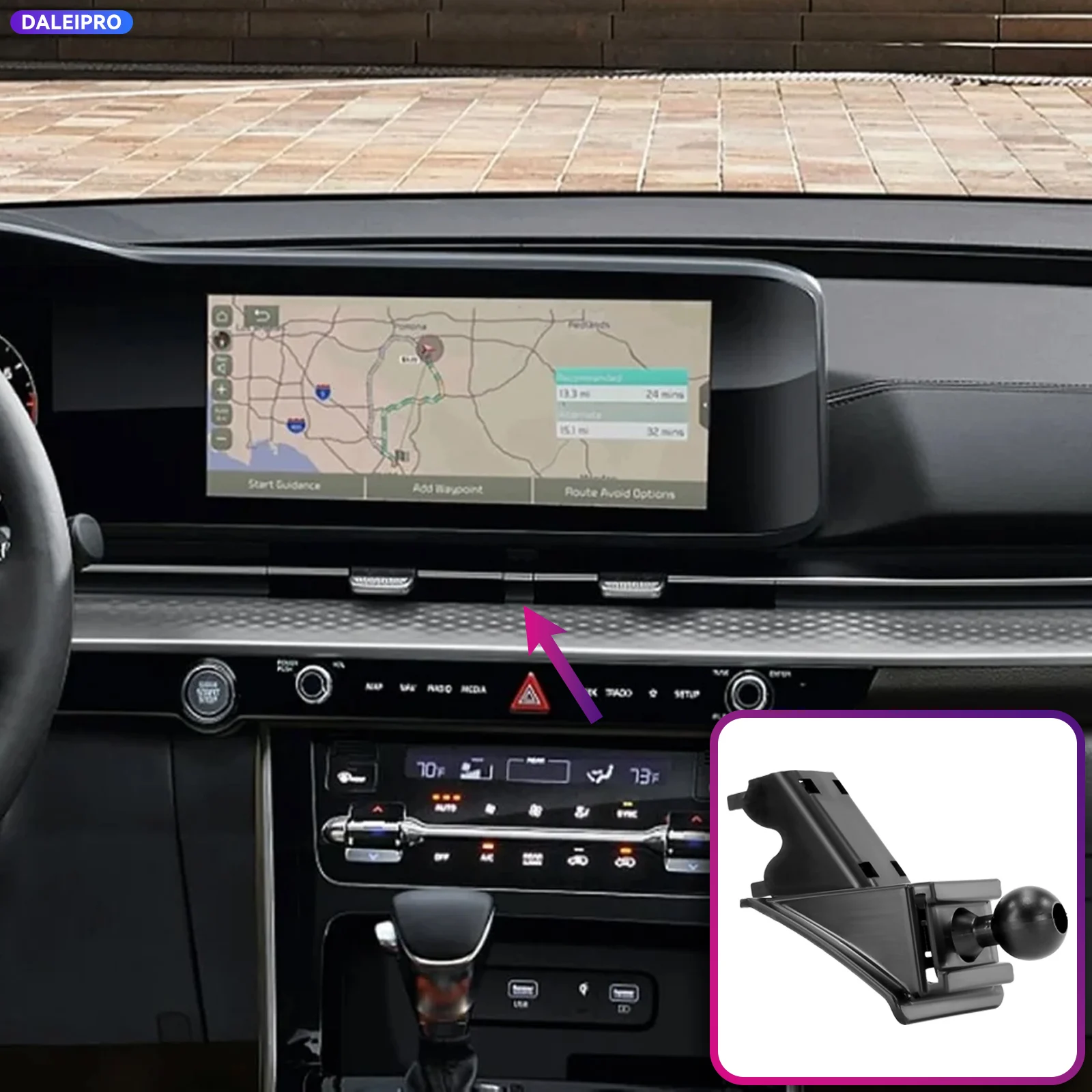 For Kia Carnival 2021-2022 2023 2024 Vehicle-Specific Phone Holder Base Smart Car Phone Mount 66W Charging Holder Accessories