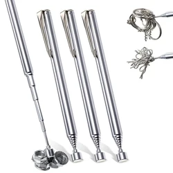 Stylo magnétique télescopique portable en argent, mini outil de ramassage d'aimant réglable, 514 plus récent anciers de vis de ramassage