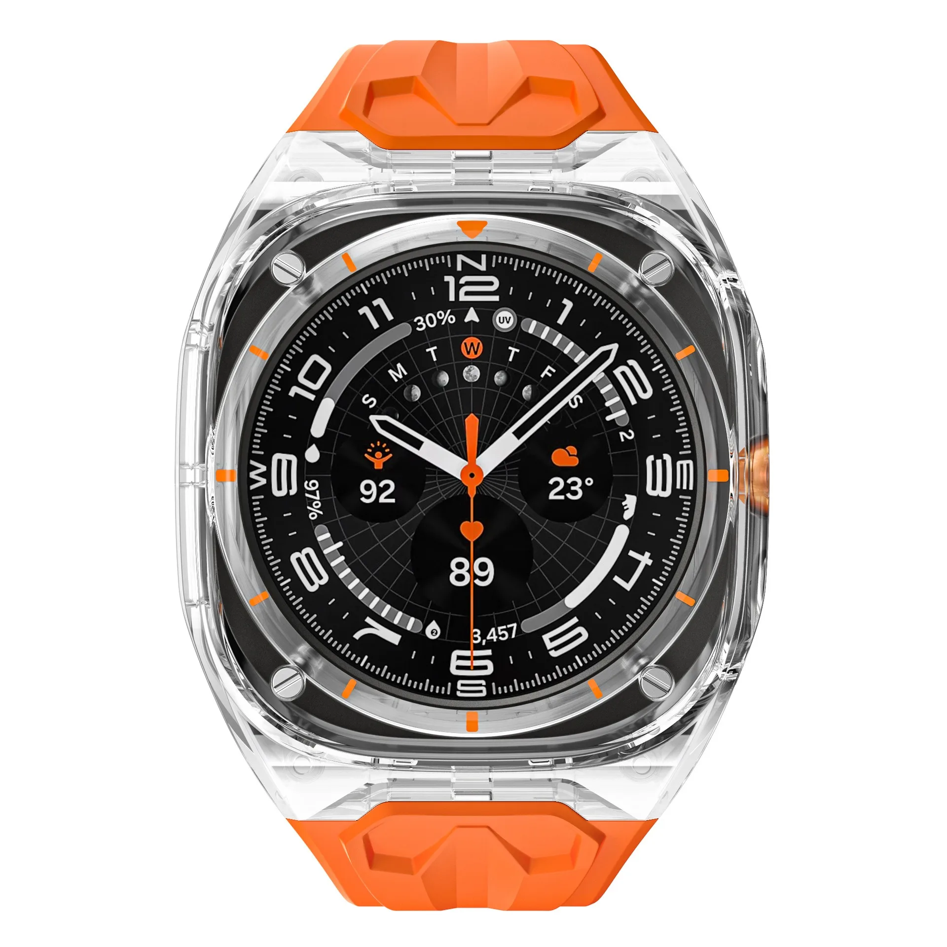 Комплект модификации, ремешок для Samsung Galaxy Watch Ultra 2025 47 мм, чехол из ТПУ + браслет для Galaxy Watch Ultra, встроенный ремешок 47 мм