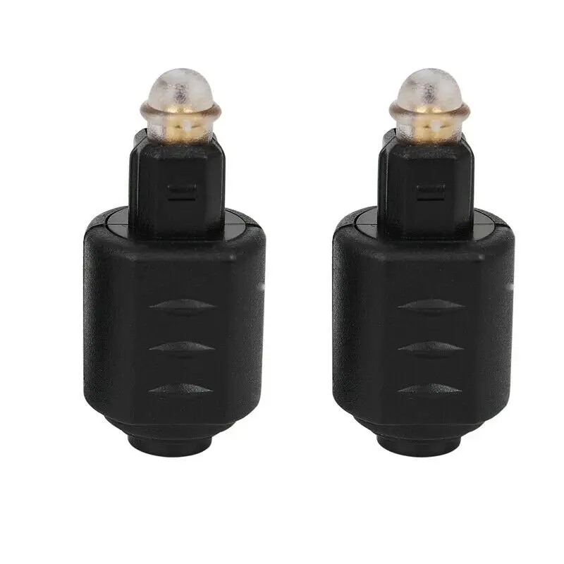 2PCS New Optical Audio Adapter 3.5mm Female Jack Plug to Digital Toslink Male