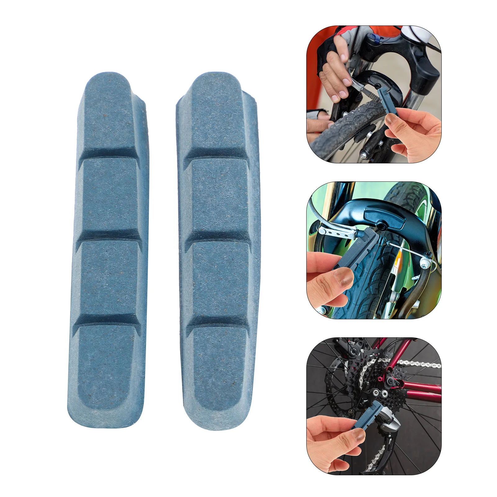 

1 Pair Carbon Brake Pads For Road Bikes Compatible Lightweight Cork Material Durable Replacement Bike Brake Pads For