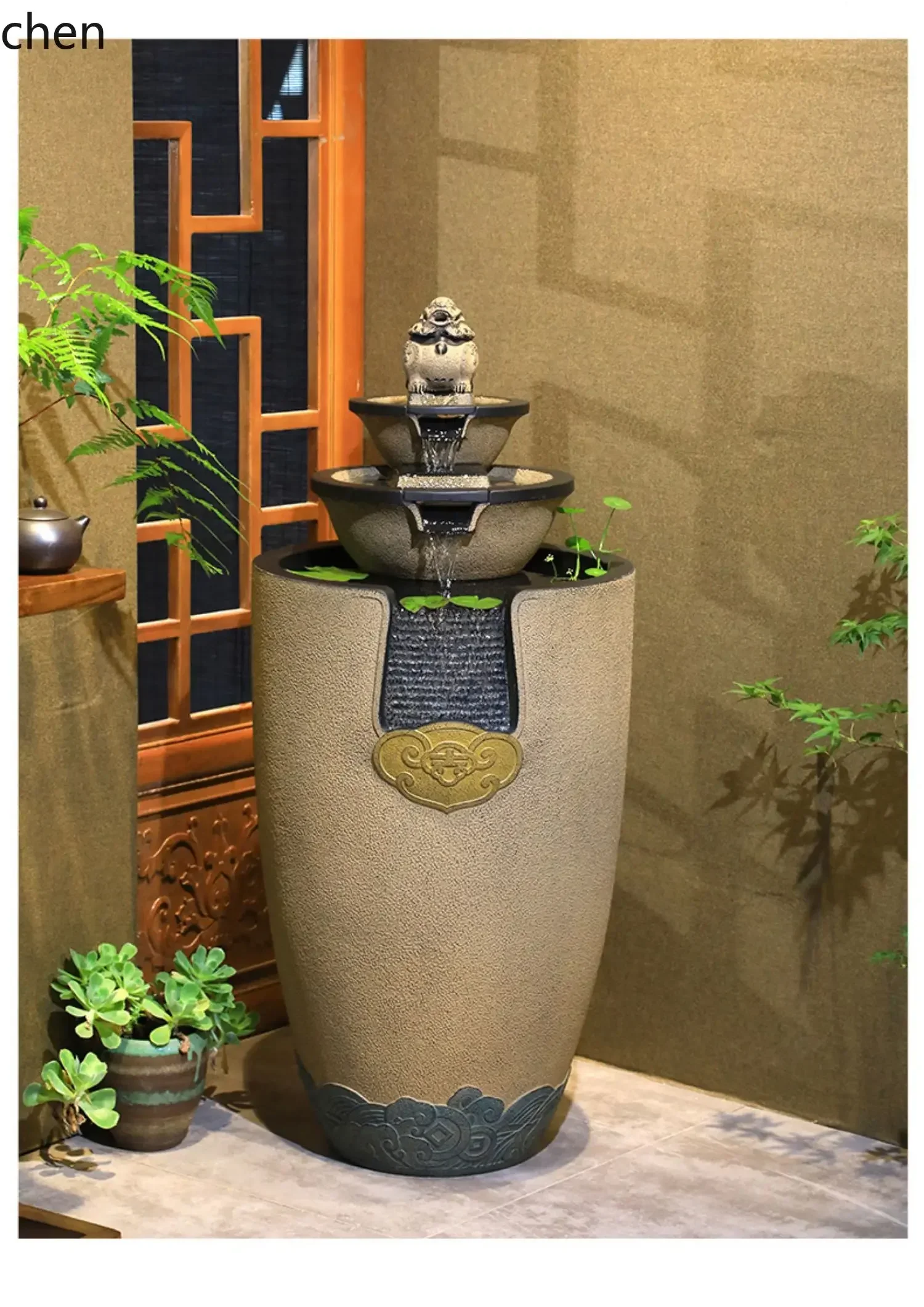 DSA  Flowing Water Ornament Floor-standing  Decoration Circulating Water Landscape Fountain
