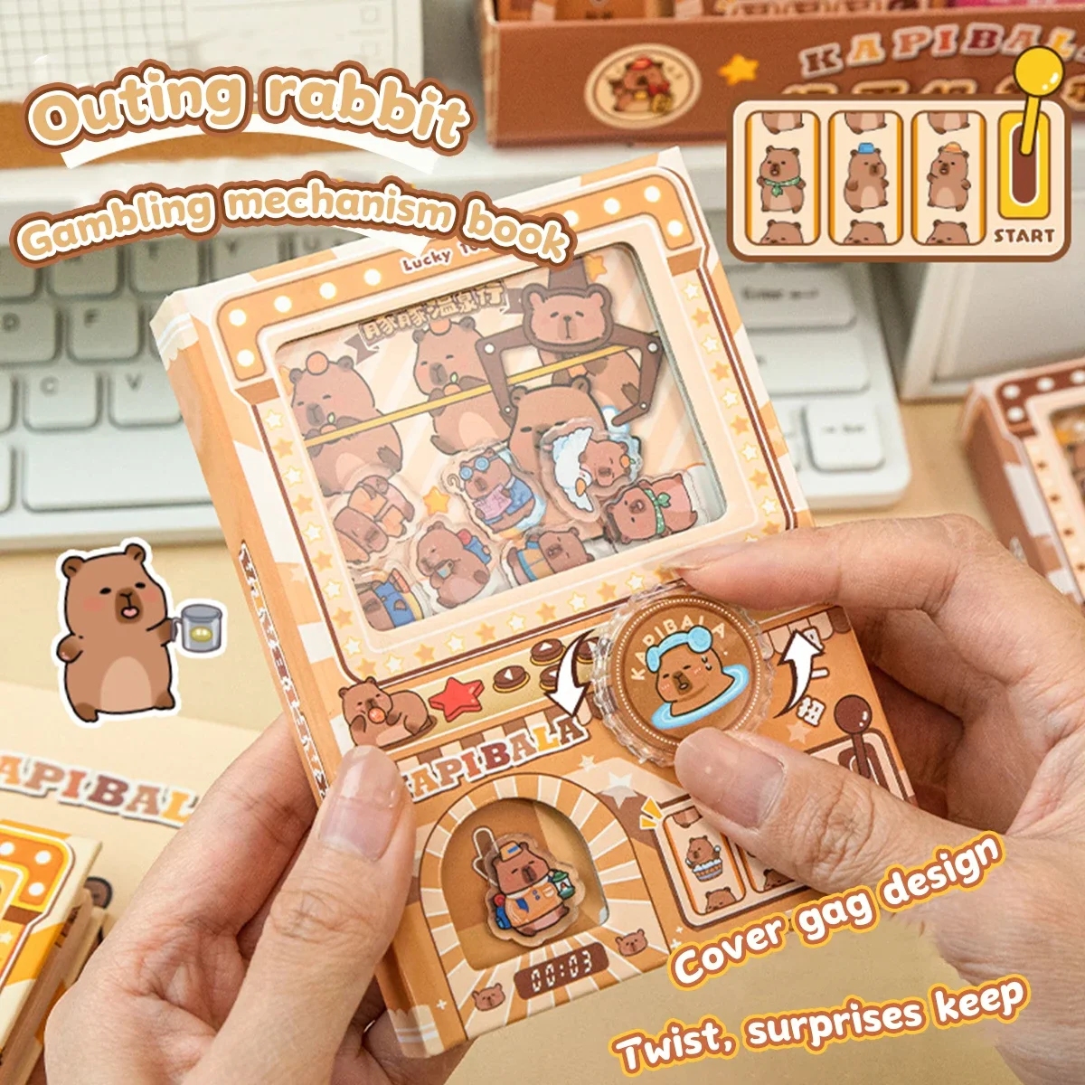 Capybara Busy Notebook Set Reusable Stress Relief Fidget Toy for Exam Back To School Supplies Kids Students Stationery Gift