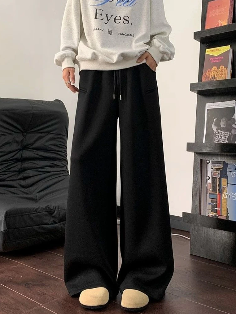 Pantaloni sportivi da uomo Pantaloni dritti in cotone tinta unita Offerte Autunno Inverno Eleganti pantaloni sportivi maschili retrò comodi Harajuku