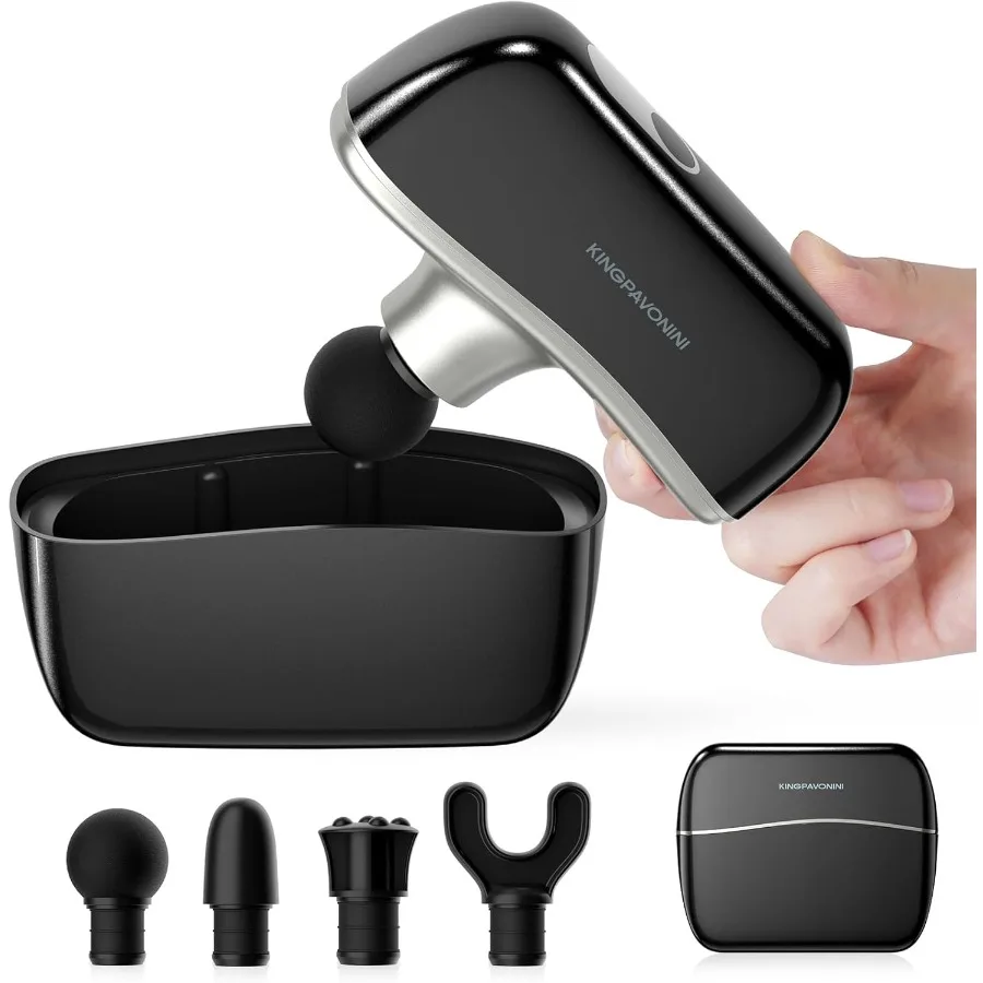 

PocketSized Mini Massage Gun with AllinOne Storage Case for Deep Tissue Relief 0.5 lbs Portable Percussion Massager Ideal for T
