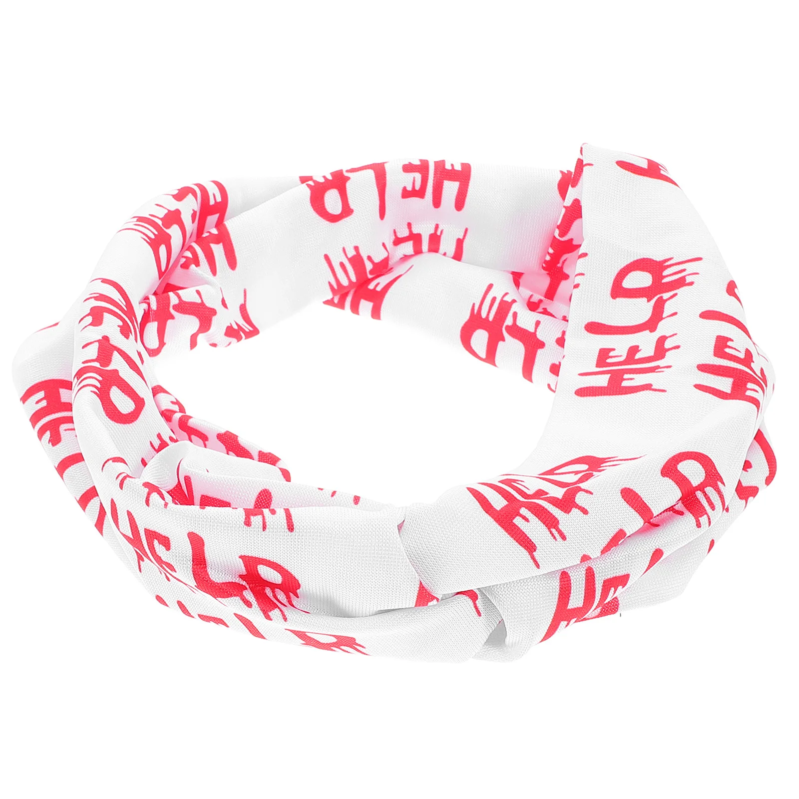 

Elastic Halloween Blood Letter Headband Wide Stretch Hairband Spooky Prints Women Party Hair Wrap Halloween Accessories
