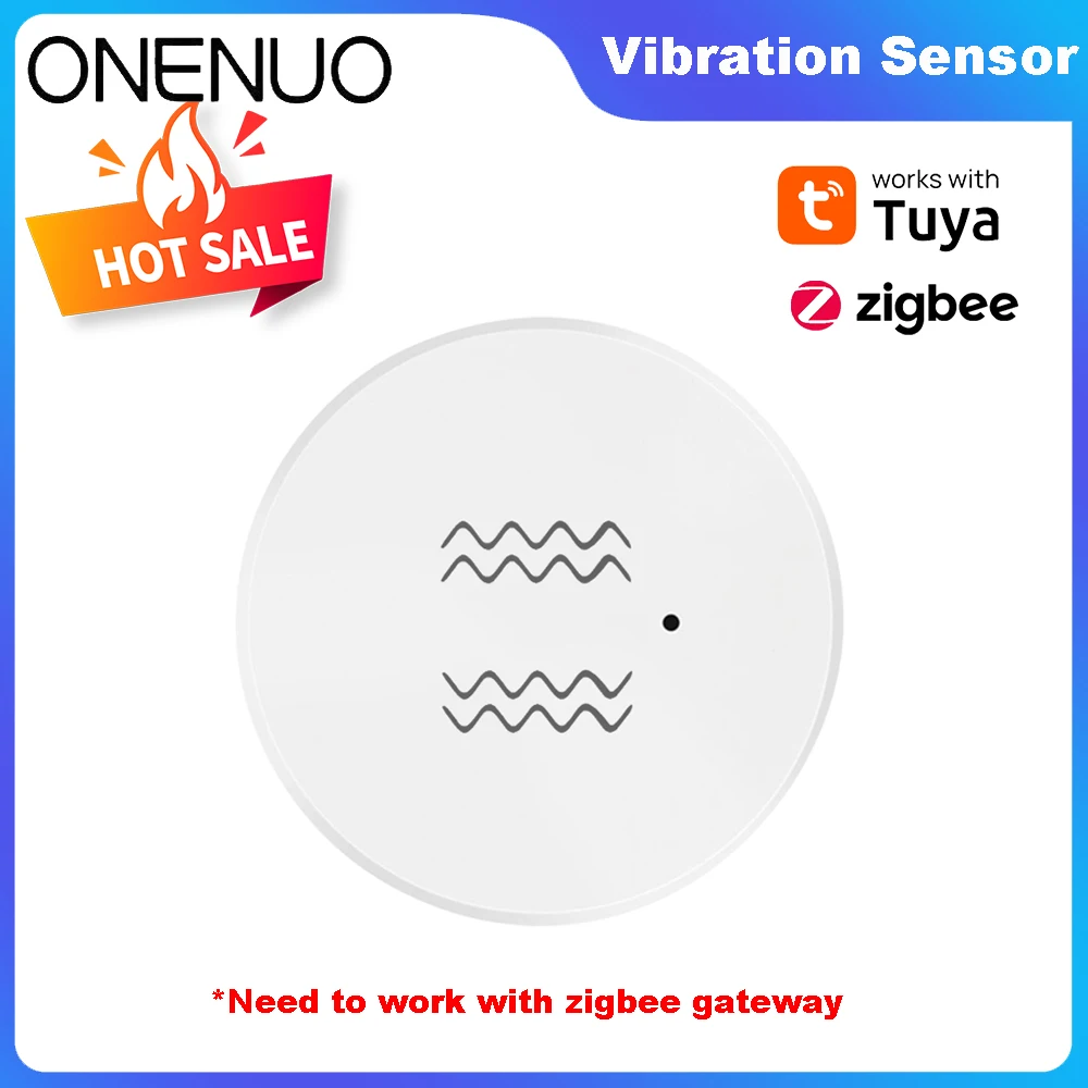 مستشعر كشف مستشعر الاهتزاز زيجبي مع إشعار تطبيق Tuya SmartLife في الوقت الحقيقي سجل إنذار صدمة الحركة #1