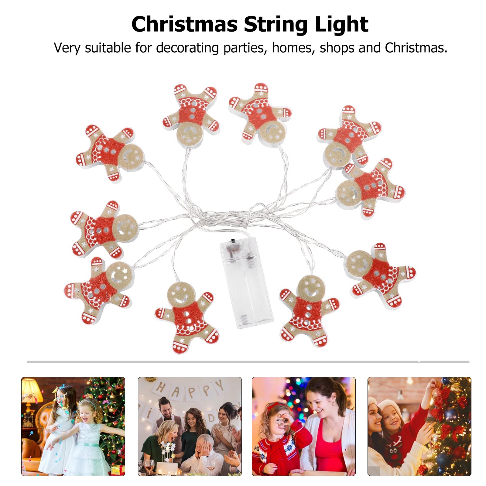 10Leds 크리스마스 눈사람 스트링 조명 친환경 파티 장식 Led 스트링 야외 휴일 장식 조명