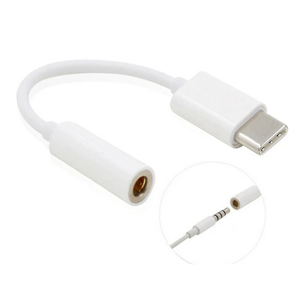 

Type-C to 3.5mm Headphone jack Adapter USB C Cable Type C Aux Audio For Mi 9 8 For Huawei Honor 20 USBC Converter Cable