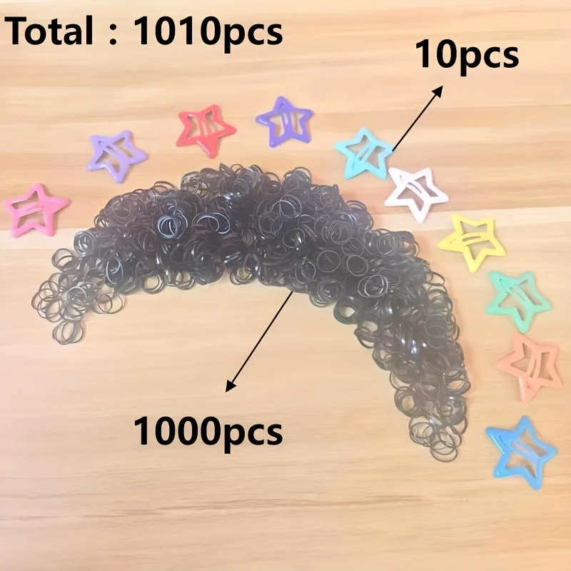 

1000 шт. COUIUS, набор красочных эластичных резинок для волос и завязок - модные прочные резинки в богемном стиле, аксессуары для волос