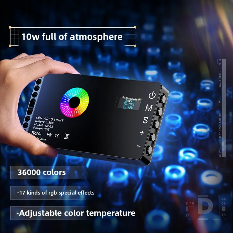 Mobile Phone Rgb Fill Light, Photography Led Fill Light, Portable Photography Video Mini Pocket Light,handheld Rgb Ambient Light