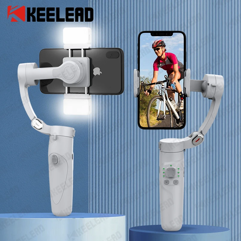 NEW 3 Axis Gimbal, Foldable Handheld Mobile Phone Stabilizer for Smartphone, FPV Mode Tracking Gimbal for iPhone Xiaomi Huawei