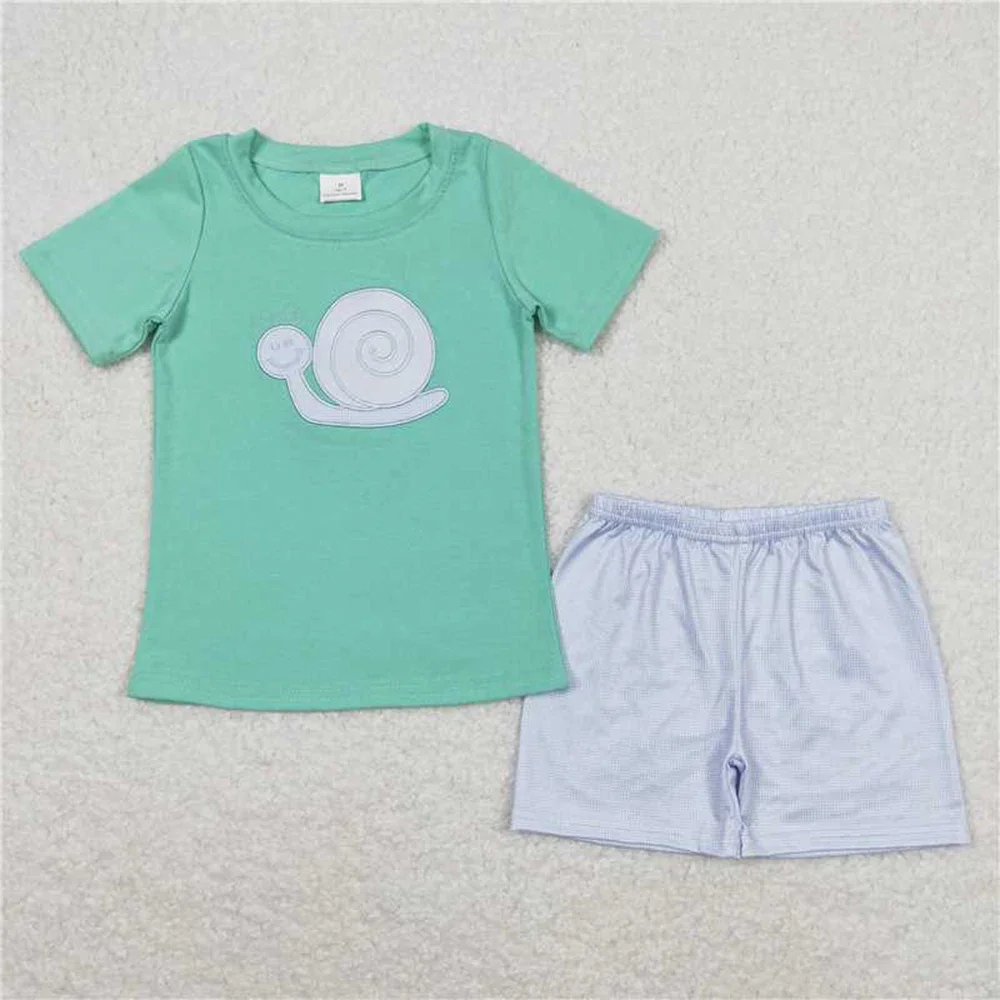 

Baby Boys Snail Short Sleeve Tee Top Shorts Clothes Sets