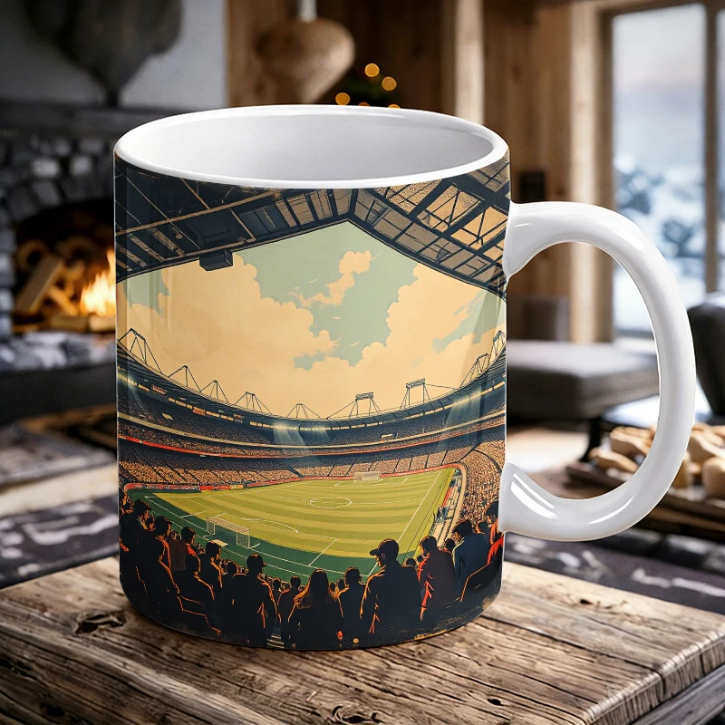 Stadium Art Print - Aesthetic Poster with Modern Typography Mug with a bottle opener function of 2026 Major Football Event