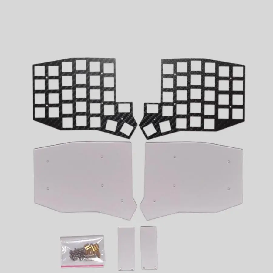 Sofle Rgb Split Keyboard Sandwich Case For Sofle Rgb MX Switch Keyboard FR4 Carbon Fiber Postioning Plate Acrylic Case Keyboard