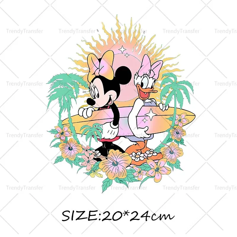 Retro Mickey Minnie Toy Story Ijzer Op Transfers Stickers Voor Kleding Thermische Stickers Diy T-Shirts