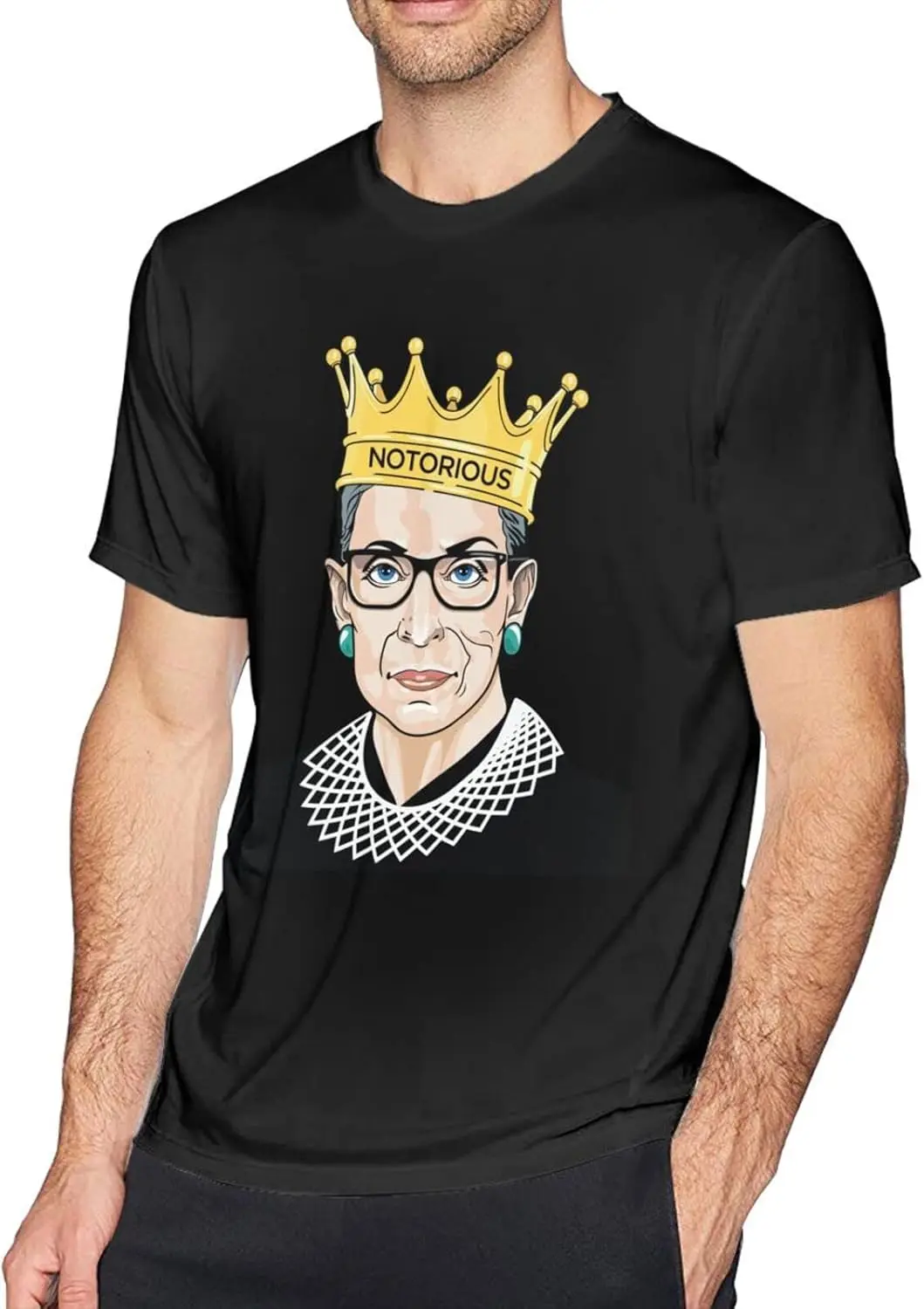 

Customized Cool Youth Men T Shirts 3D Printer Lightweight Crewneck Short Sleeve Notorious RBG Ruth Bader Ginsburg