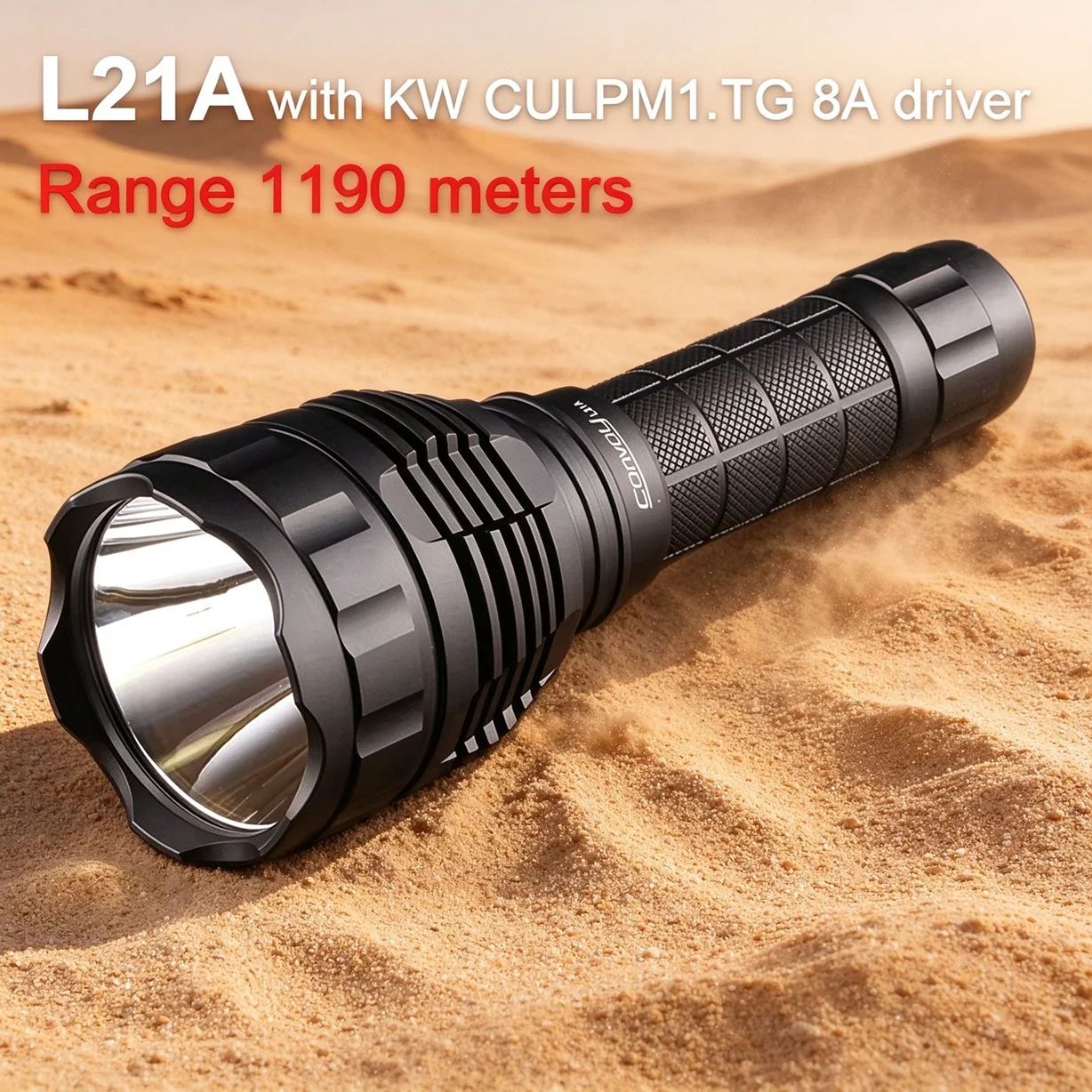 torcia-tattica-ad-alta-potenza-convoy-l21a-kw-culpm1tg-8a-2300lm-portata-1190m-lanterna-per-ricerca-e-soccorso-campeggio