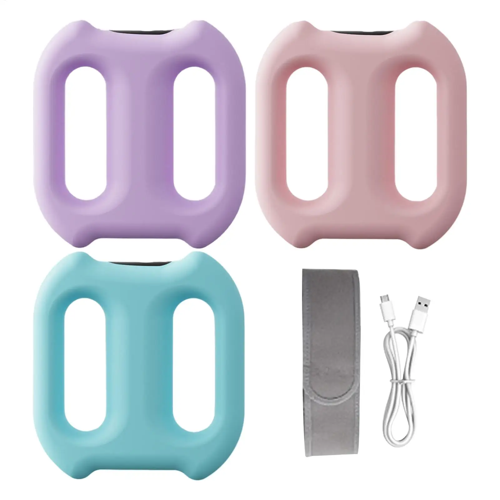 Full Body Fascia Ring 5-Speed Fascia Impact Silicone Ring Type-C Rechargeable Ergonomic Fascia Massager with Adjustable Belt