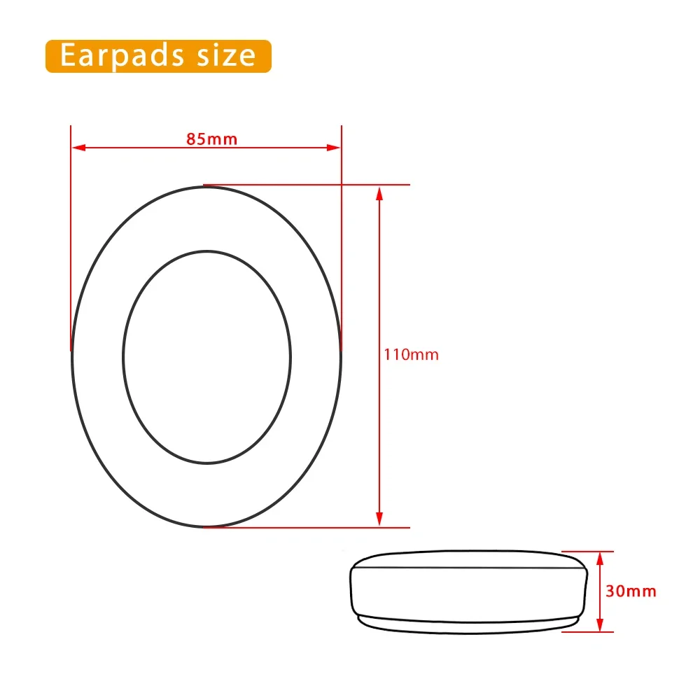 Mpow Replacement Earpads for MPOW Air BH415 BH473 Headphones Leather Sleeve Headsets Cooling Gel Ear Cushions Soft Foam Earpads