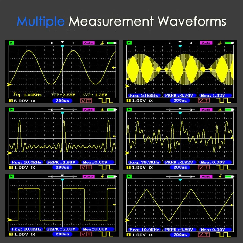 

Handheld Digital Oscilloscope Built-In Function Generator,40Msa/S Sampling Rate,18Mhz Bandwidth,Supports PWM,Persistence Durable
