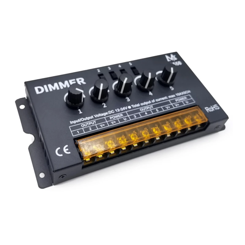 RGBW RGBWW LED Dimmer Controller DC5-24V D550 10A X 5CH For 5050 RGBW RGBWW LED Strip Light