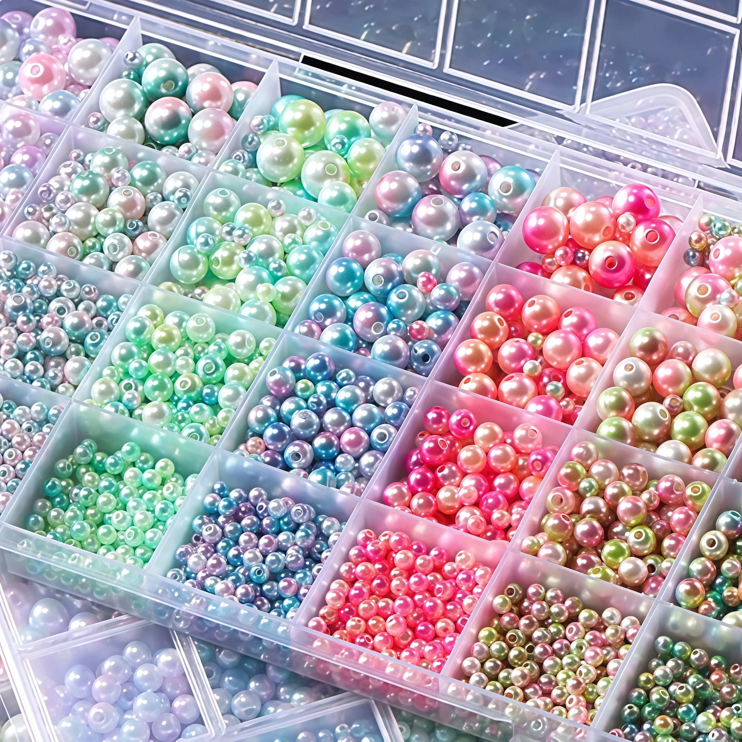 4-10mm Meerjungfrauenfarben, Acrylperlen, DIY-Zubehör Lose Perlen, Schmuck, Dekorative Perlen