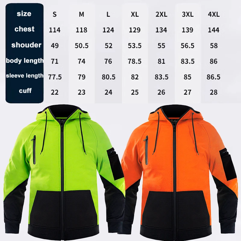 Imagem -06 - Hoodie de lã Quente para Homens Jaqueta Exterior Softshell Jaqueta com Zíper Moletons de Dois Tons Roupas de Trabalho com Zíper Uniforme de Inverno