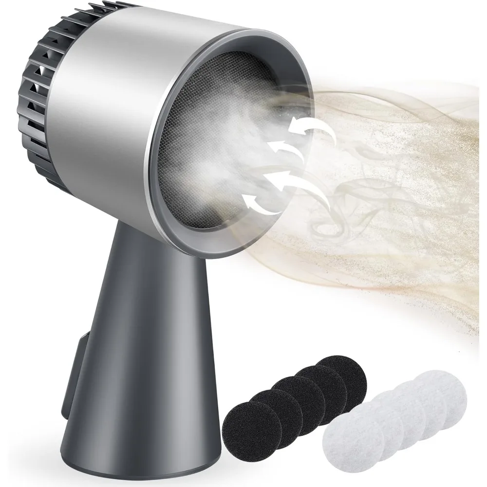 

Portable Range Hood, Kitchen Exhaust Fan with 3-Speed, Large Oil Collection and Low Noise, Ductless Range Hood with Detachable