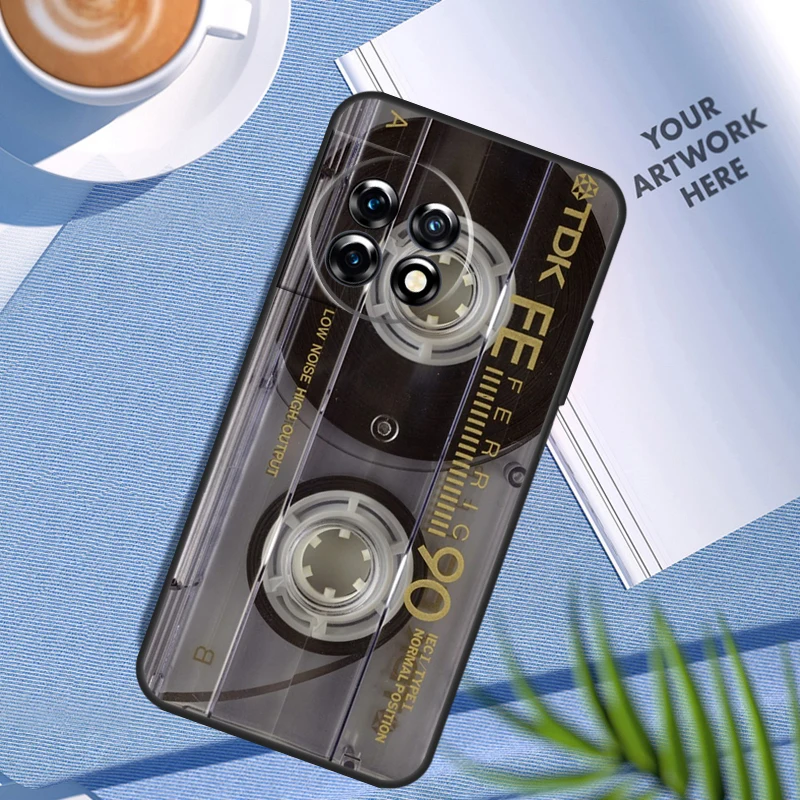Vintage Cassette tape retro style Case For OnePlus Nord N200 N100 Nord 3 2T CE 2 Lite OnePlus 12 11 10 Pro 10T 10R 12R Cover