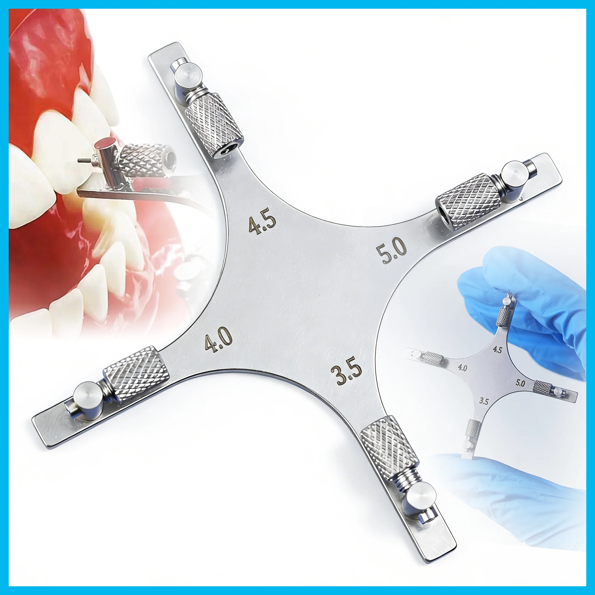 

Cross Type Bracket Positioner Gauge Dental Orthodontic Star Gauge Stainless Steel High Precision Bracket Positioner Pencil Lead