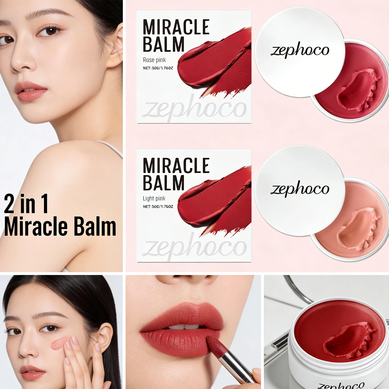 

Moisturizing Balm Cream Hydrating Pigmented Natural Contour Blush Cream Long Lasting Multi-use Balm Highlighter Blush Makeup