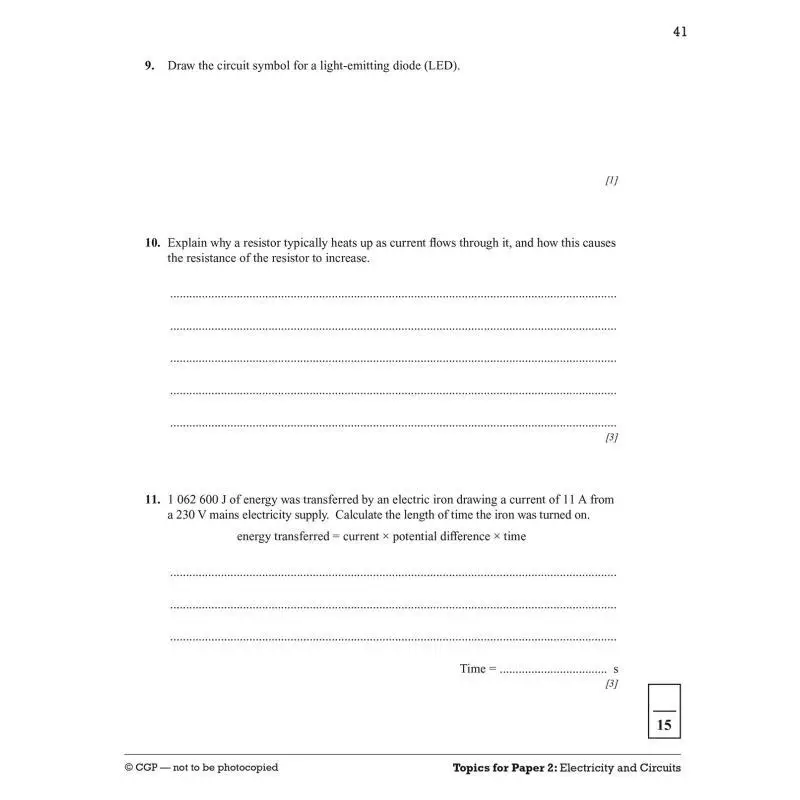 تتضمن اختبارات GCSE Physics Edexcel لمدة 10 دقائق على الإجابات منشورات مجموعة التنسيق بين كتب CGP 9781789080803 Book